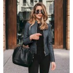 Women's Faux Leather Jacket Biker Jacket Street Shopping Spring Fall Regular Coat Slim Windproof Chic & Modern Jacket Long Sleeve Solid Color Faux Fur