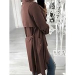 Women's Casual Jacket Outdoor Street Daily Wear Fall Winter Long Coat Regular Fit Thermal Warm Breathable Stylish Casual Jacket Long Sleeve Solid Colo