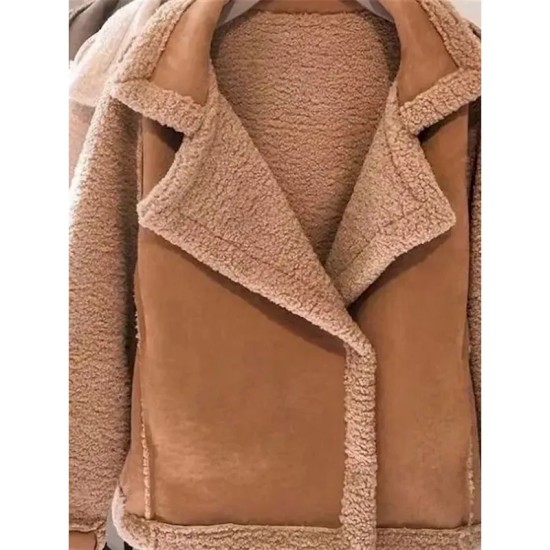 Women's Fleece Jacket Teddy Coat Hoodie Jacket Warm Breathable Buttons Pocket Fleece Lined Casual Plain Vacation Street Daily Wear Going out Single Br