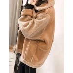 Women's Fleece Jacket Teddy Coat Hoodie Jacket Warm Breathable Buttons Pocket Fleece Lined Casual Plain Vacation Street Daily Wear Going out Single Br