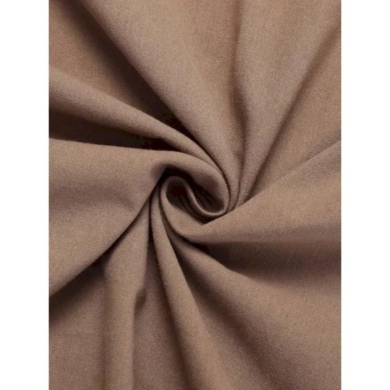 Women's Mini Dress Cotton Linen Dresses Casual Dress Basic Casual Vacation Daily Regular Fit Plain 3\/4 Length Sleeve Crew Neck Navy Blue Brown Khaki A