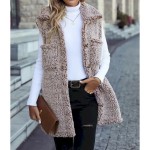 Women's Winter Coat Coat Warm Buttons Casual Street Style Solid Color Vacation Work Daily Wear Single Breasted Turndown Loose Fit Long Sleeve Outerwea