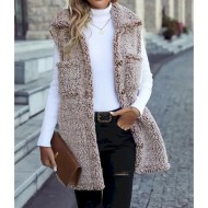 Women's Winter Coat Coat Warm Buttons Casual Street Style Solid Color Vacation Work Daily Wear Single Breasted Turndown Loose Fit Long Sleeve Outerwea