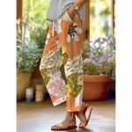 Women's Cotton Linen Pants Baggy Pants Linen Like Fashion Streetwear Full Length High Waist Graphic Lattice Printing Thermal Warm Breathable Soft Micr Women's Cotton Linen Pants Baggy Pants Linen Like Fashion Streetwear Full Length High Waist Graphic Lattice Printing Thermal Warm Breathable Soft Micr