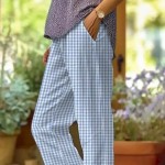 Women's Cotton Linen Pants Baggy Pants Linen Like Fashion Streetwear Full Length High Waist Graphic Lattice Printing Thermal Warm Breathable Soft Micr Women's Cotton Linen Pants Baggy Pants Linen Like Fashion Streetwear Full Length High Waist Graphic Lattice Printing Thermal Warm Breathable Soft Micr